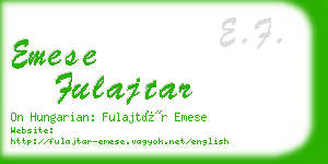 emese fulajtar business card